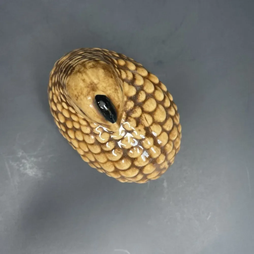 Vintage Brown Quail Looking‎ Down It's back Decorative Figurine Marked ES
